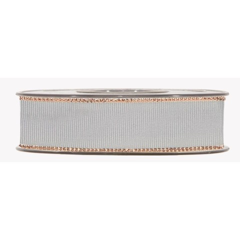 NASTRO GROS GRAIN LINEA ORO MM25X20MT GRIGIO